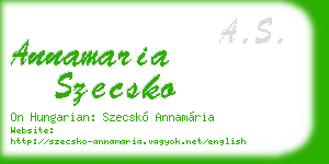annamaria szecsko business card